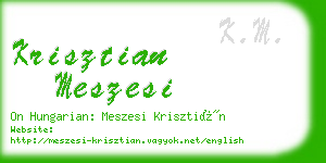 krisztian meszesi business card